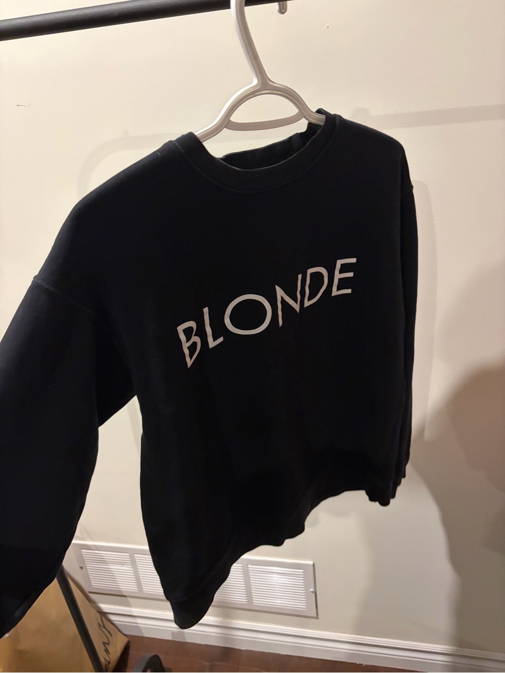 Brunette The Label Black Graphic Sweatshirt with White Text